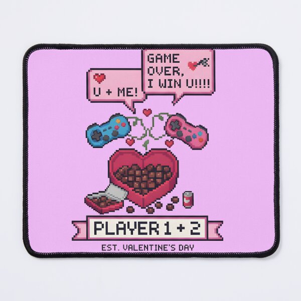 Item preview, Gamer Valentine Pixel Art Player 1 + 2 designed and sold by Avensysshop.