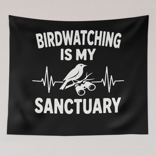 Item preview, Birdwatching Is My Sanctuary - Vintage Nature & Bird Lover Design designed and sold by Axivra.