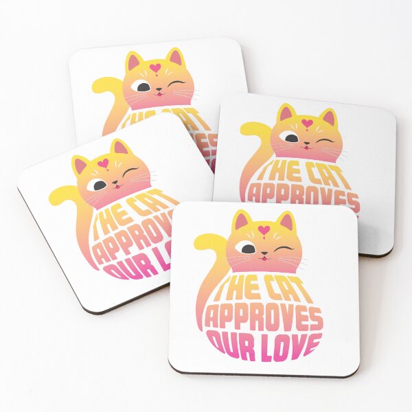 Item preview, Cat Approves Our Love Valentine designed and sold by Cat Quotes.