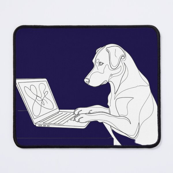 Item preview, Dog using a laptop. designed and sold by Losancestros.