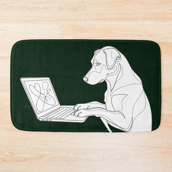 Item preview, Dog using a laptop. designed and sold by Losancestros.