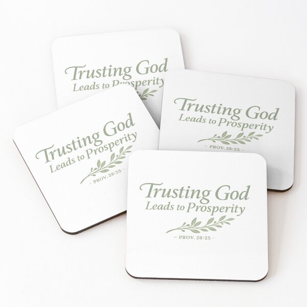 Item preview, Trusting God Leads to Prosperity – Proverbs 28:25 Christian Faith Design designed and sold by SoulThread Studio.