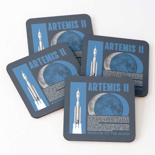 Item preview, Artemis II Mission To The Moon SLS Rocket Infographic style designed and sold by KiwiRider.