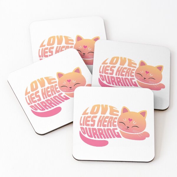 Item preview, Love Lies Here Purring designed and sold by Cat Quotes.