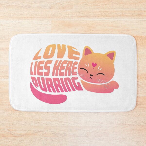 Item preview, Love Lies Here Purring designed and sold by Cat Quotes.