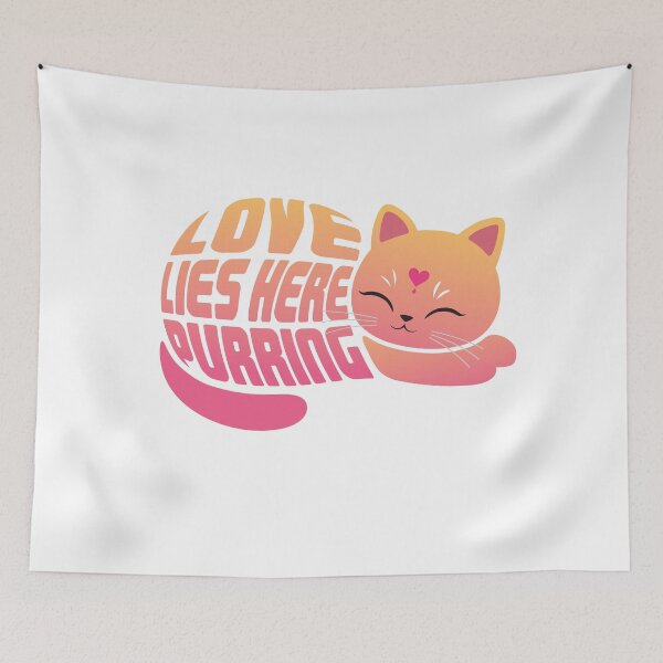 Item preview, Love Lies Here Purring designed and sold by Cat Quotes.
