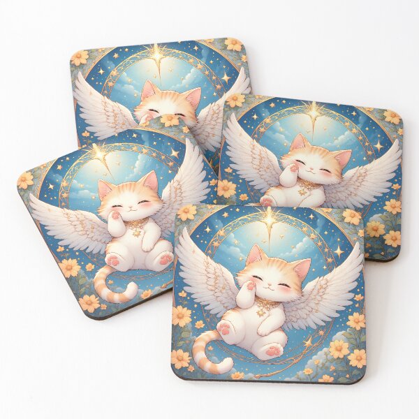 Item preview, Cat Angel flying in the starry sky. designed and sold by Natalia-Vlad.