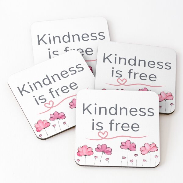 Item preview, Kindness is Free Minimalist Floral Watercolor Design designed and sold by VibranPalette.