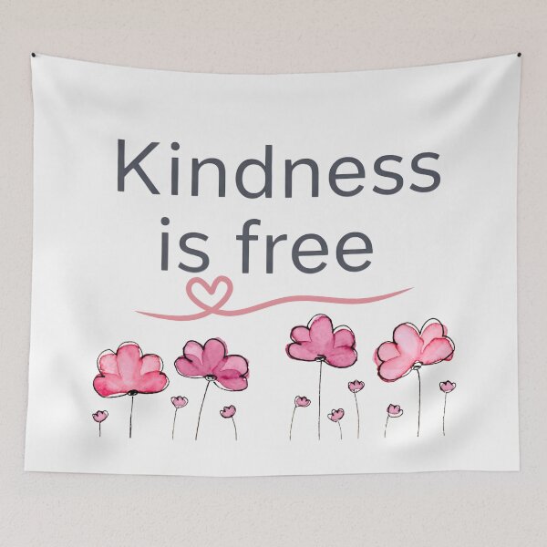 Item preview,  Kindness is Free Minimalist Floral Watercolor Design designed and sold by VibranPalette.