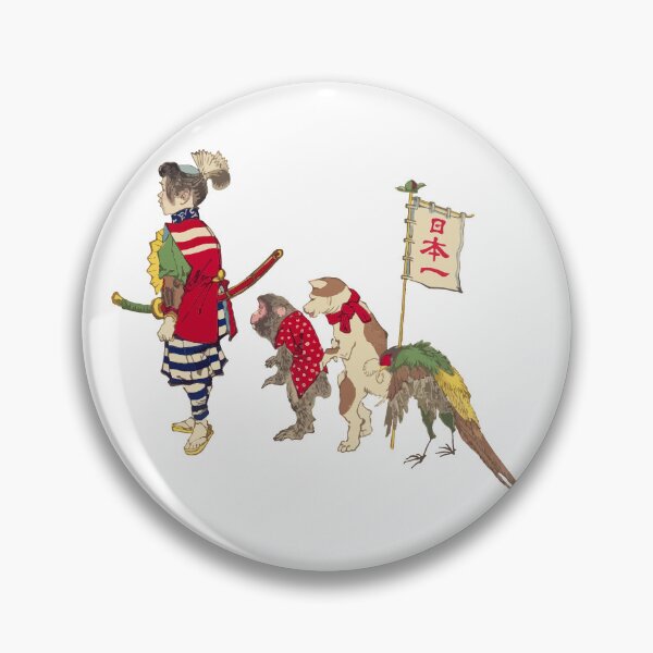 Item preview, Japan Ukiyoe Momotaro red kimono monkey dog bird designed and sold by Ukiyoe_japan.