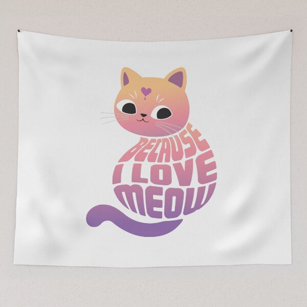 Item preview, Because I Love Meow Valentine Cat designed and sold by Cat Quotes.