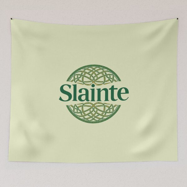 Item preview, Slainte logo featuring Celtic knot design in green designed and sold by Rue Market.