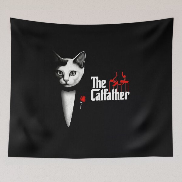 Item preview, The Catfather – Mafia Cat with Rose designed and sold by Cat Quotes.