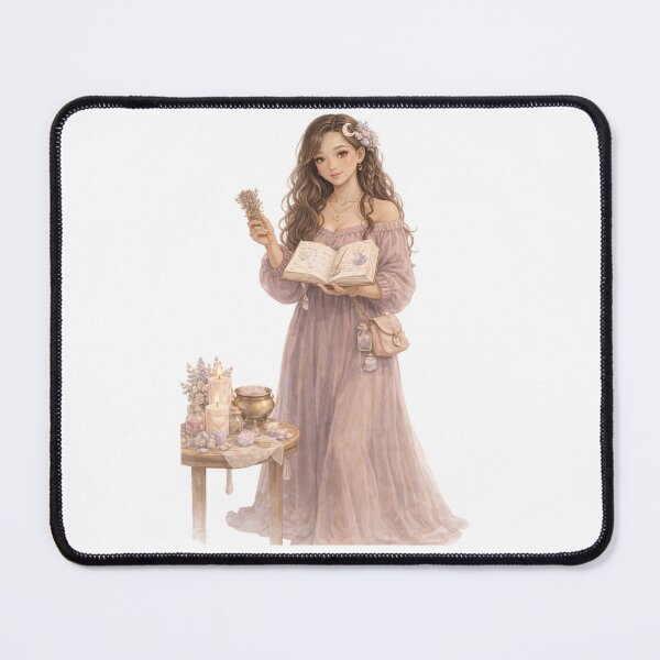 Item preview, Love Witch Spellcaster – Soft Witchcore Divine Feminine Illustration designed and sold by SirensSageStone.