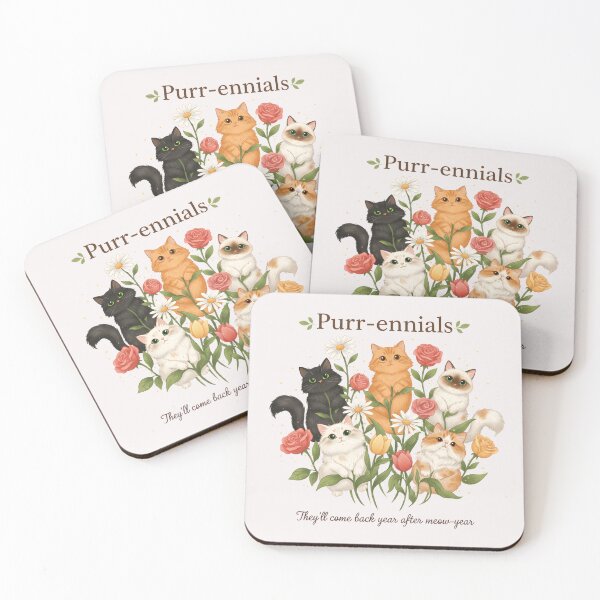 Item preview, Purr-ennials - Cat Garden Art designed and sold by MANA-Goods.