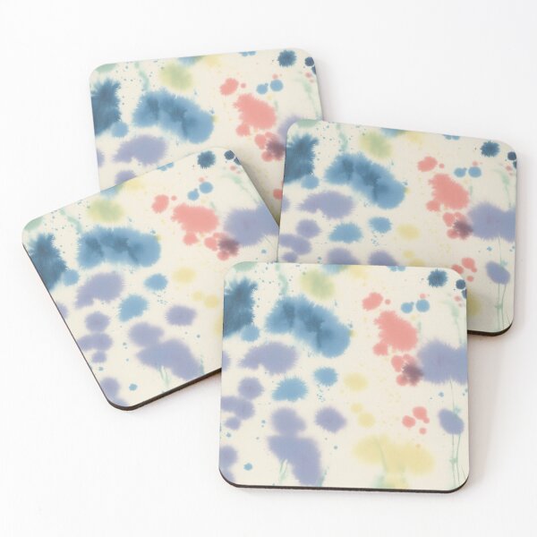 Item preview, Pastel Ink Splatter Pattern in Soft Rainbow Tones designed and sold by trajeado14.