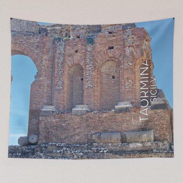 Item preview, Ruins of the Taormina Theatre in Sicily designed and sold by CHASAcreative.