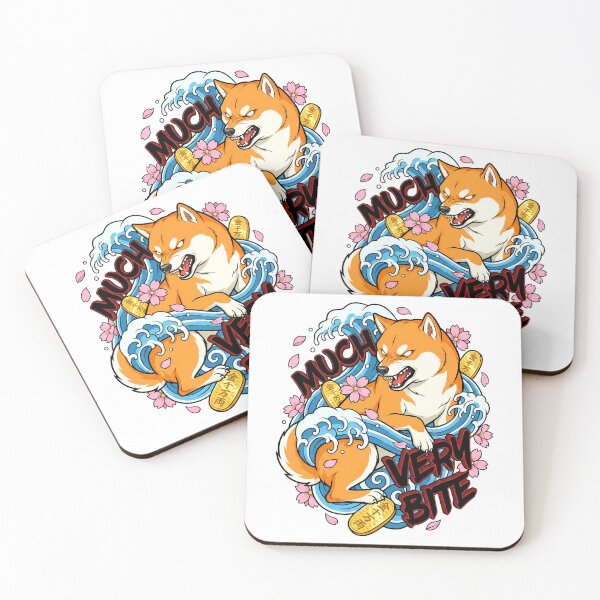 Item preview, Angry Shiba Inu Waves Gold Coin  designed and sold by Tong4130.