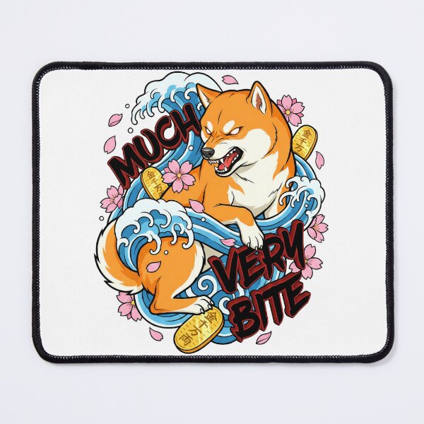Item preview, Angry Shiba Inu Waves Gold Coin designed and sold by Tong4130.