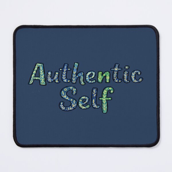 Item preview, Authentic Self - Intricate Gold & Green Floral Lettering designed and sold by Dakson Design - Fantasy Art.