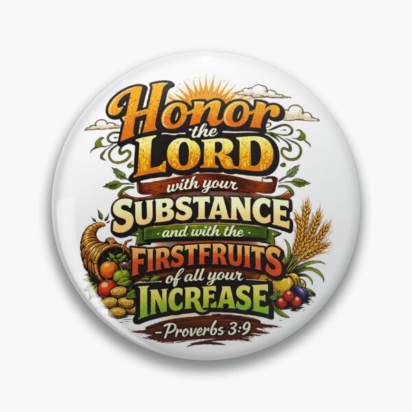 Item preview, Honor the LORD with your SUBSTANCE and with the FIRSTFRUITS of all your INCREASE - Proverbs 3:9 designed and sold by Faithloveshop.