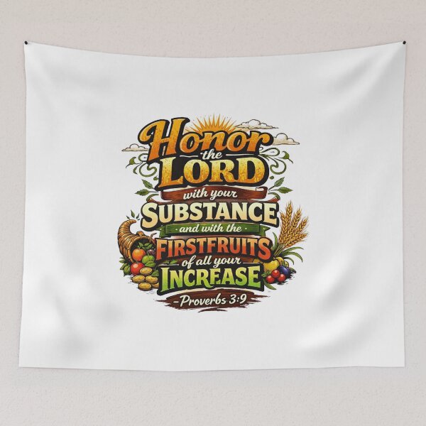 Item preview, Honor the LORD with your SUBSTANCE and with the FIRSTFRUITS of all your INCREASE - Proverbs 3:9 designed and sold by Faithloveshop.