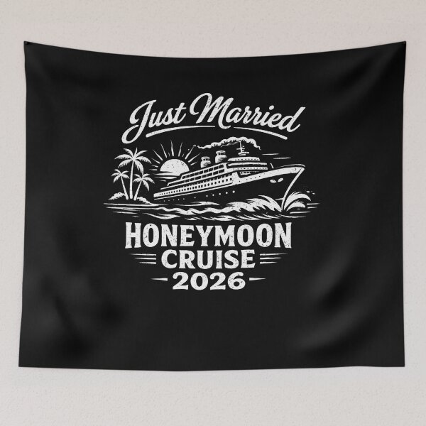 Item preview, Just Married Honeymoon Cruise 2026 - Retro Couple Vacation designed and sold by Creative Spark.