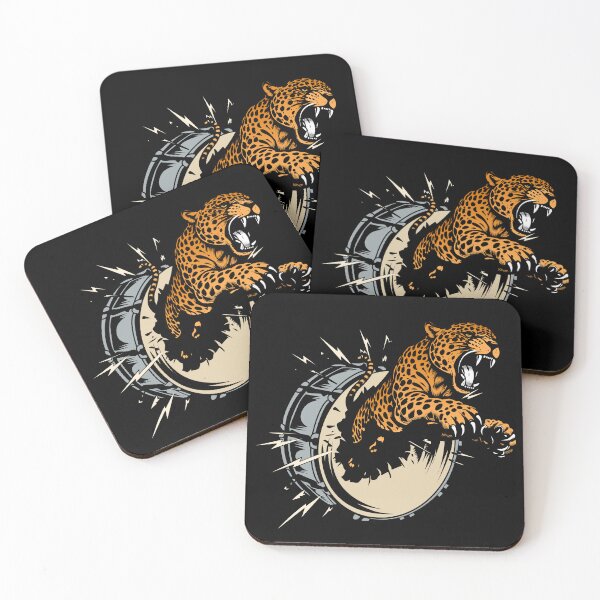 Item preview, Leopard Spirit Drum – Exotic Rhythm  Illustration designed and sold by LluviaStudio.