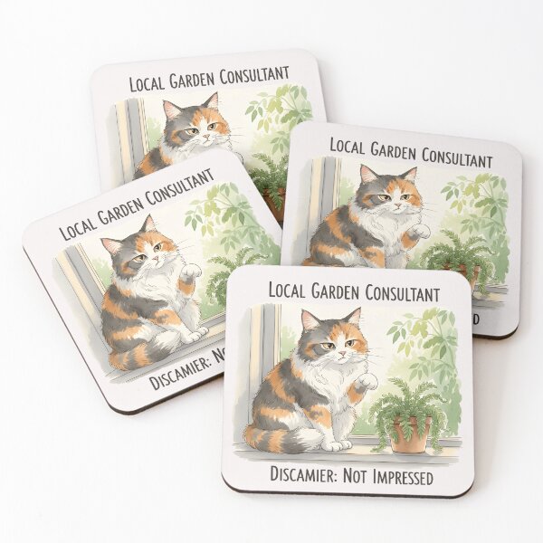 Item preview, Local Garden Consultant - Funny Calico Cat designed and sold by MANA-Goods.