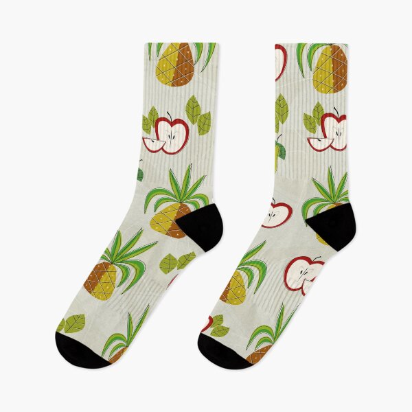 Item preview, Colorful Fun 1950s Tropical Fruits Apple, Pineapple, Pears designed and sold by RetroMaggie.