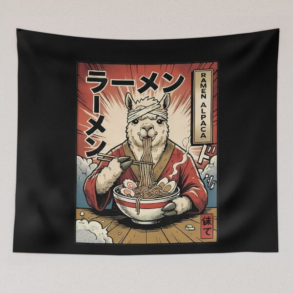 Item preview, Funny Alpaca Ramen Popart Japanese Noodle Lover designed and sold by k3rstman1.