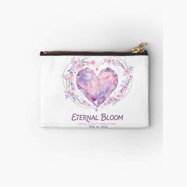 Item preview, Eternal Bloom: Geometric Crystal Heart & Cherry Blossoms designed and sold by positivitymed.