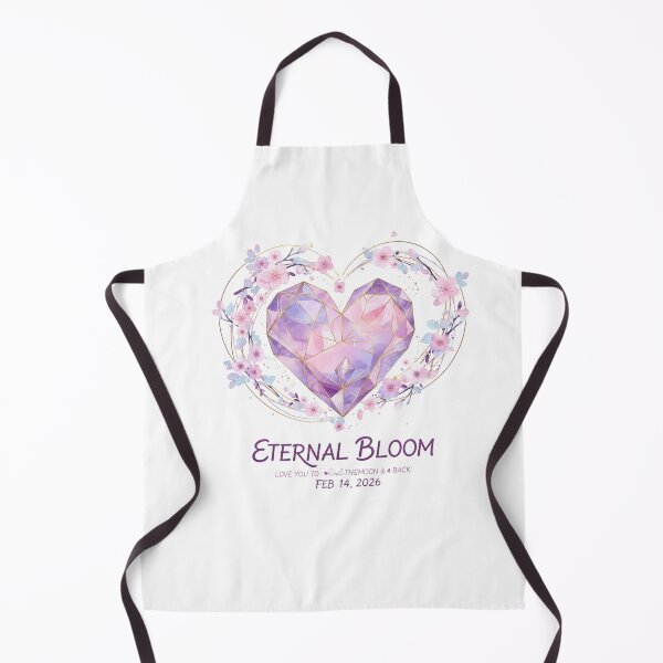 Item preview, Eternal Bloom: Geometric Crystal Heart & Cherry Blossoms designed and sold by positivitymed.