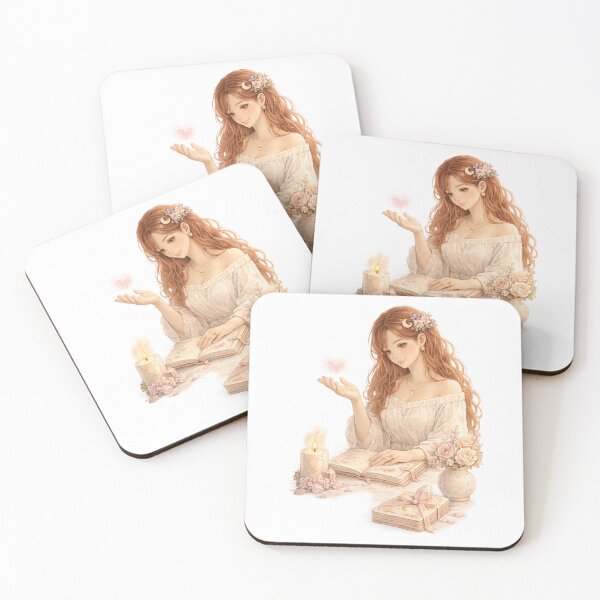 Item preview, Love Witch Heart Magic – Soft Witchcore Romantic Illustration designed and sold by SirensSageStone.