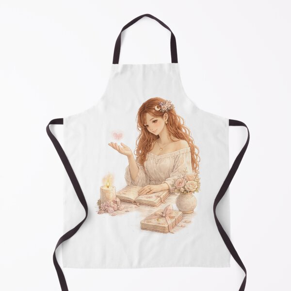 Item preview, Love Witch Heart Magic – Soft Witchcore Romantic Illustration designed and sold by SirensSageStone.