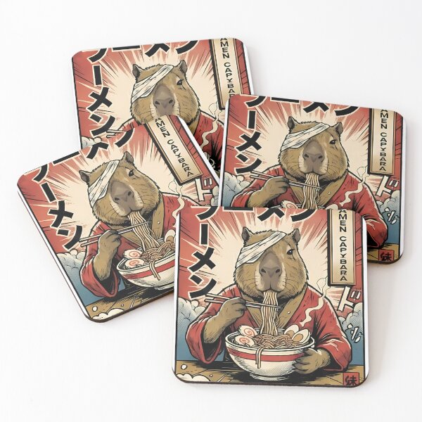 Item preview, Japanese Popart Capybara Ramen Lover designed and sold by k3rstman1.