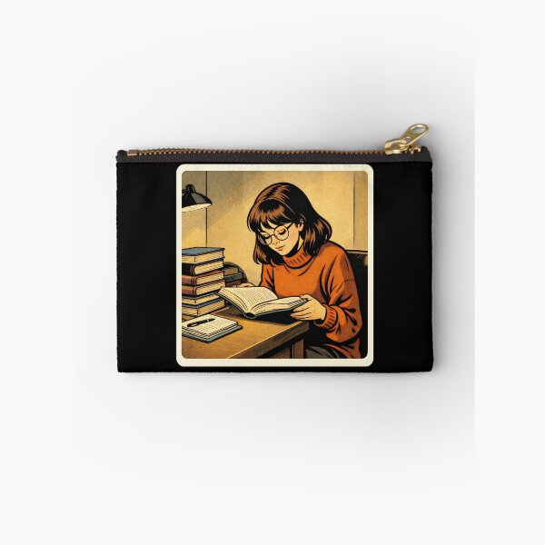 Item preview, Book Lover Lofi Girl – Late Night Desk Reading – gift for book lovers • Retro Comics • Vintage Halftone designed and sold by JacobKAurumhead.