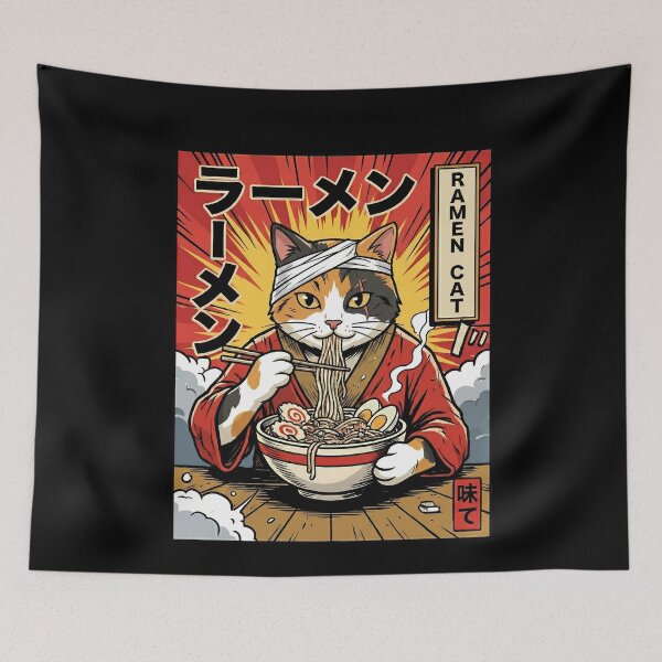 Item preview, Popart Japanese Ramen Cat Noodle Lover designed and sold by k3rstman1.