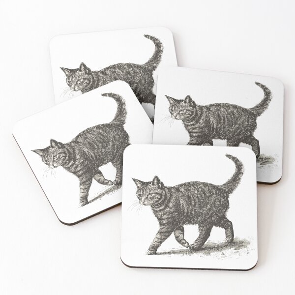 Item preview, Victorian Cat Engraving – Antique Storybook Tabby Illustration designed and sold by Swiftthistle.