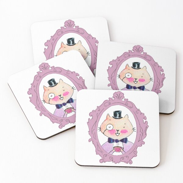 Item preview, Victorian Cat with Tea designed and sold by LadyLucasArt.