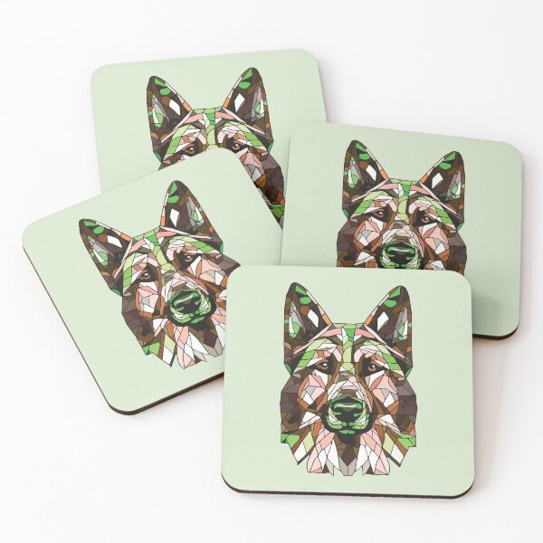 Item preview, bust of a German shepherd mosaic designed and sold by designmari.
