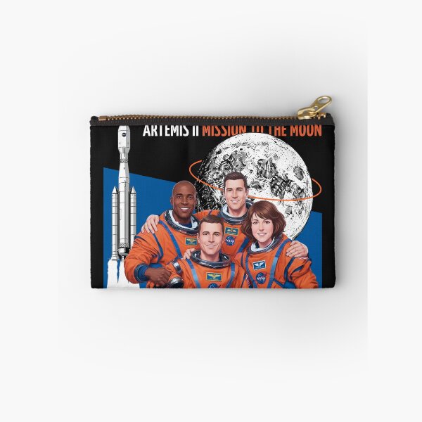 Item preview, Artemis II Astronaut Crew Mission to the Moon Dark Space Art designed and sold by KiwiRider.