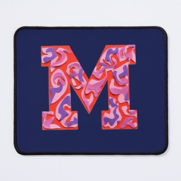 Item preview, Colorful patterned letter M in vibrant abstract design designed and sold by Rue Market.