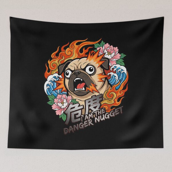 Item preview, Pug Of Fury Fire Wave Flower designed and sold by Tong4130.