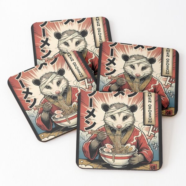 Item preview, Popart Opossum Eating Ramen Japanese Noodle designed and sold by k3rstman1.