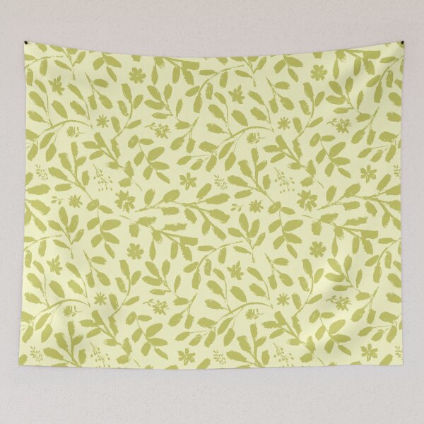 Item preview, Chartreuse Floral designed and sold by Shelley Johannes Studio.