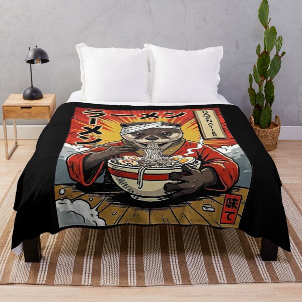 Item preview, Popart Japanese Ramen Otter Eating Noodles designed and sold by k3rstman1.