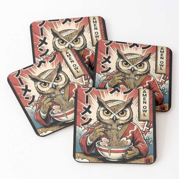 Item preview, Japanese Ramen Owl Popart Eater designed and sold by k3rstman1.