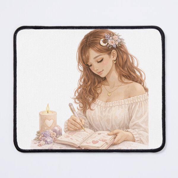 Item preview, Love Witch Manifestation Writing – Soft Witchcore Illustration designed and sold by SirensSageStone.