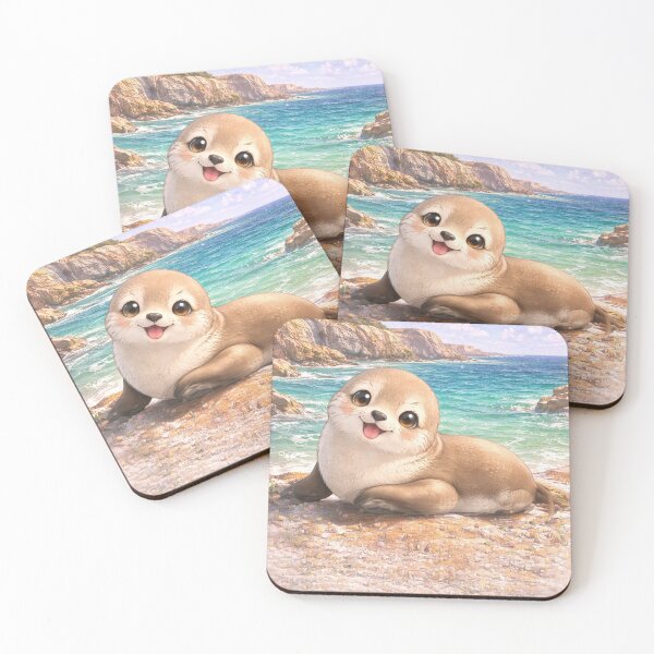 Item preview, Eyre Peninsula Sea Lion – Kawaii Australian Coastal Animal Art with Cute Ocean Vibes designed and sold by Paws-nd-Prints.